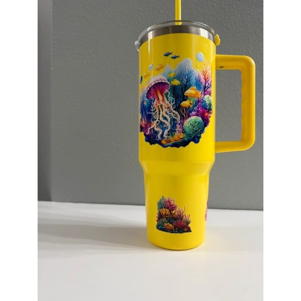 Ashland 40oz Insulated Tumbler Coral Reef UVDTF